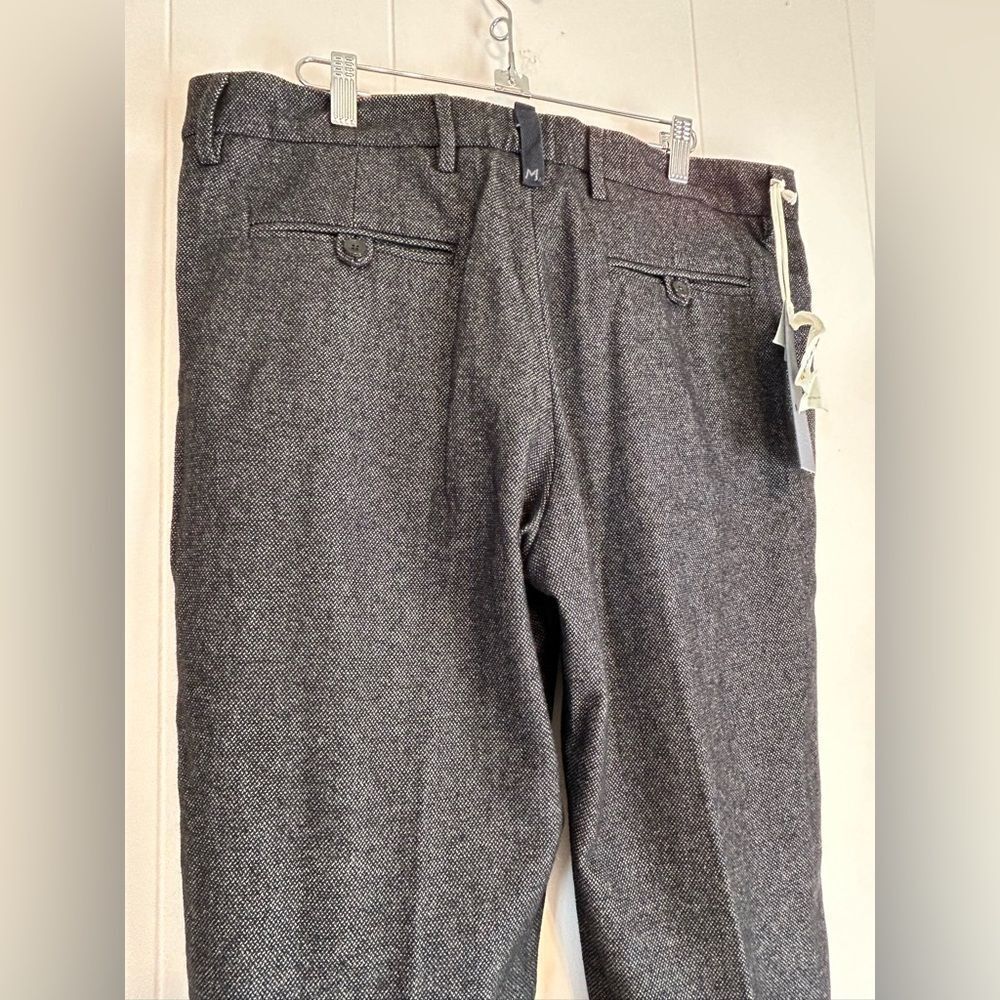 NWT MYTHS Men's Grey Herringbone wool blend Dress Pants size 50